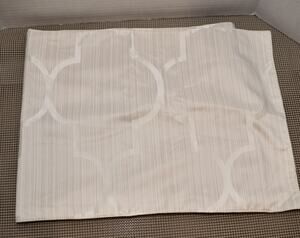 Liquid Repellent Table Runner Ivory Geometric Bardwil Linens 68x14